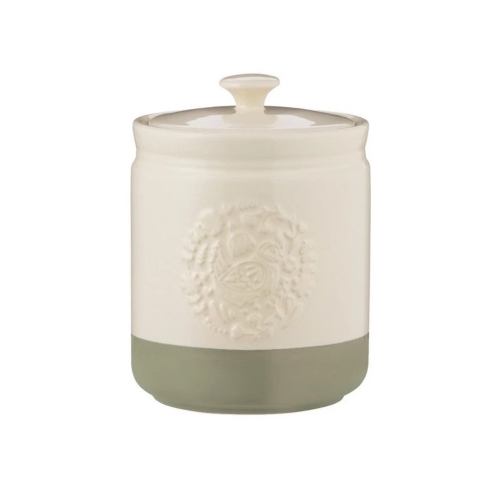 Mason Cash Home to Roost Large Storage Jar 1.5L NWT White Green Hen Stoneware